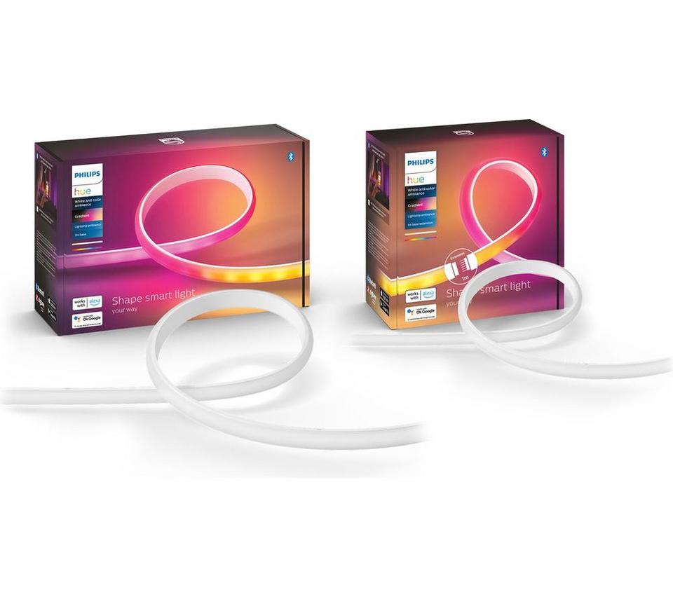 PHILIPS HUE White and Colour Ambiance Gradient Lightstrip with 1 m Extension - 2 m