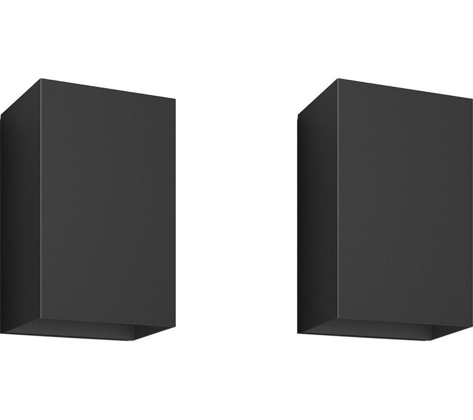 PHILIPS HUE White and Color Ambiance Resonate Smart Outdoor LED Wall Lamp - Black, Twin Pack