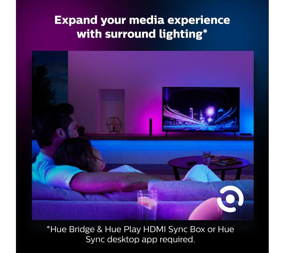 PHILIPS HUE Play White & Colour Ambiance Smart Light Bar Twin Pack with Lightstrip - Black & White image number 5 of 12
