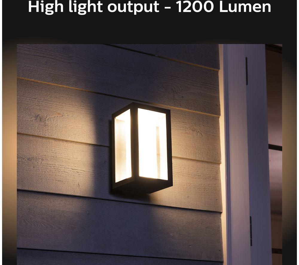 PHILIPS HUE Impress White & Colour Ambiance Smart Outdoor LED Wall Light - Slim, Twin Pack image number 4 of 10