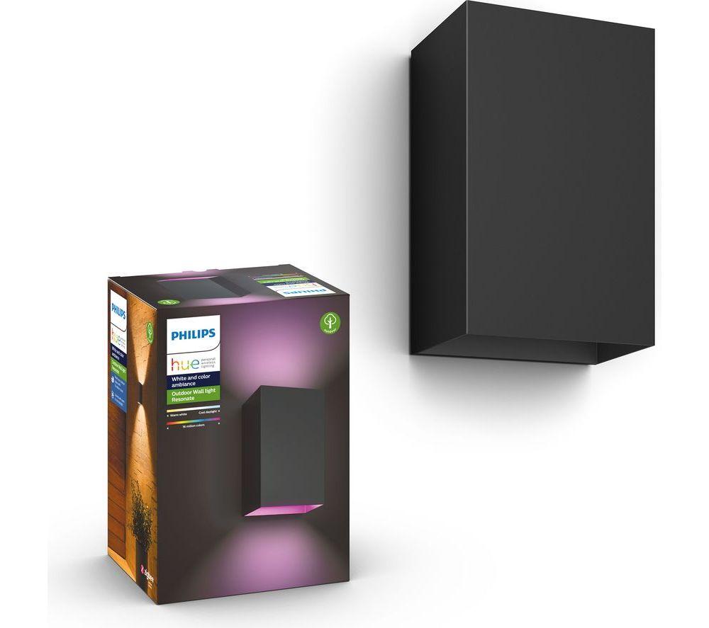 Philips Hue White and Color Ambiance Resonate LED Wall Lamp - Black