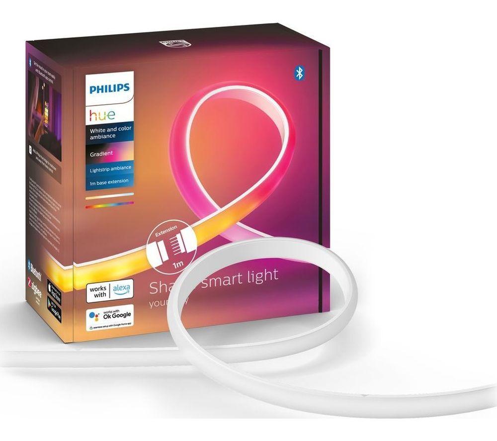PHILIPS HUE Gradient White & Colour Ambiance Smart LED Lightstrip Extension - 1 m
