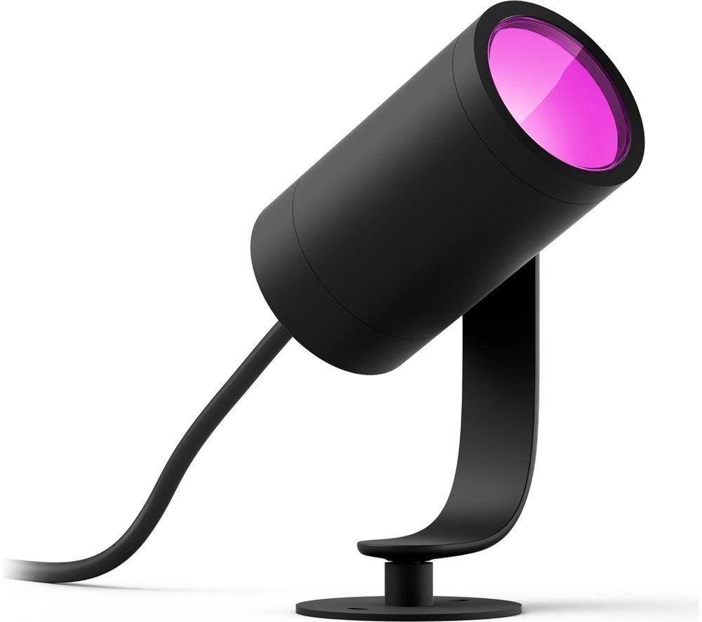 PHILIPS HUE Lily White & Colour Ambiance Smart Outdoor LED Spotlight Extension - Black thumbnail