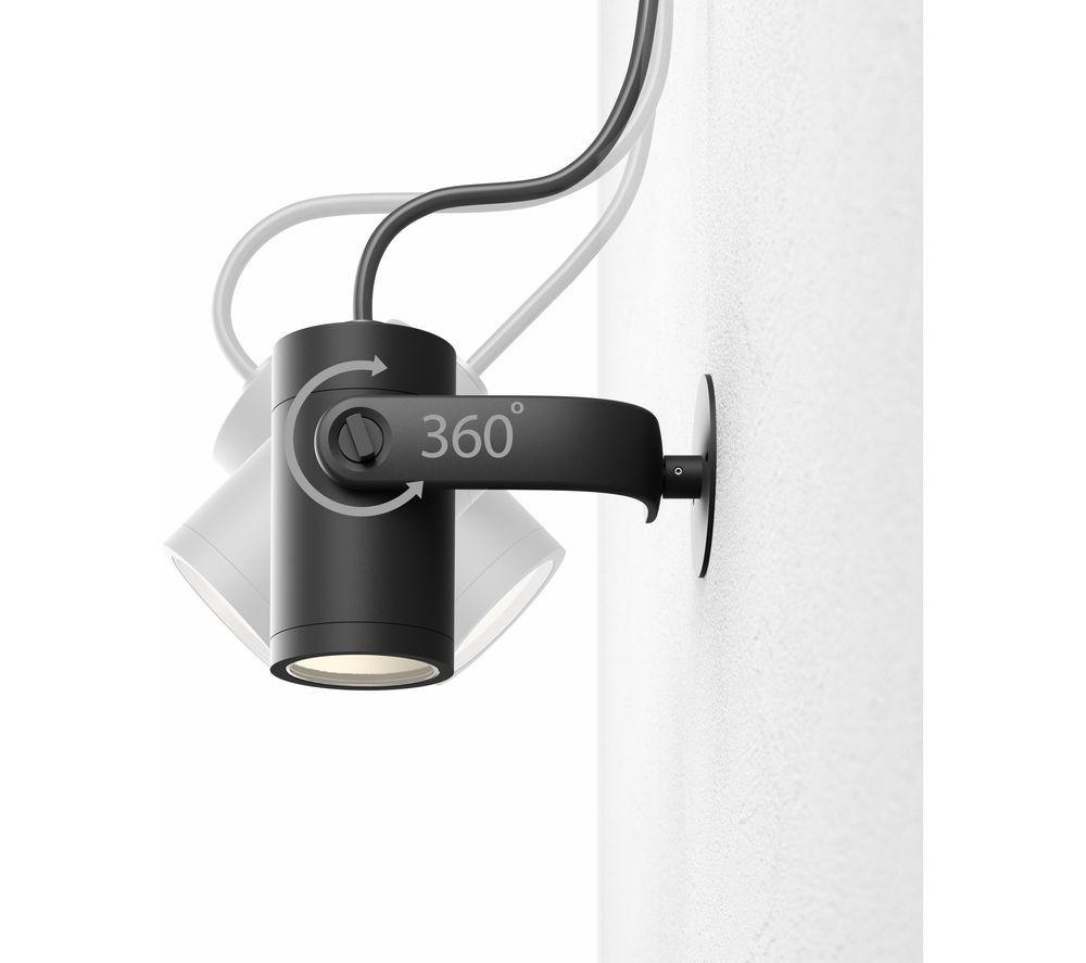 PHILIPS HUE Lily White & Colour Ambiance Smart Outdoor LED Spotlight Extension - Black image number 5 of 11