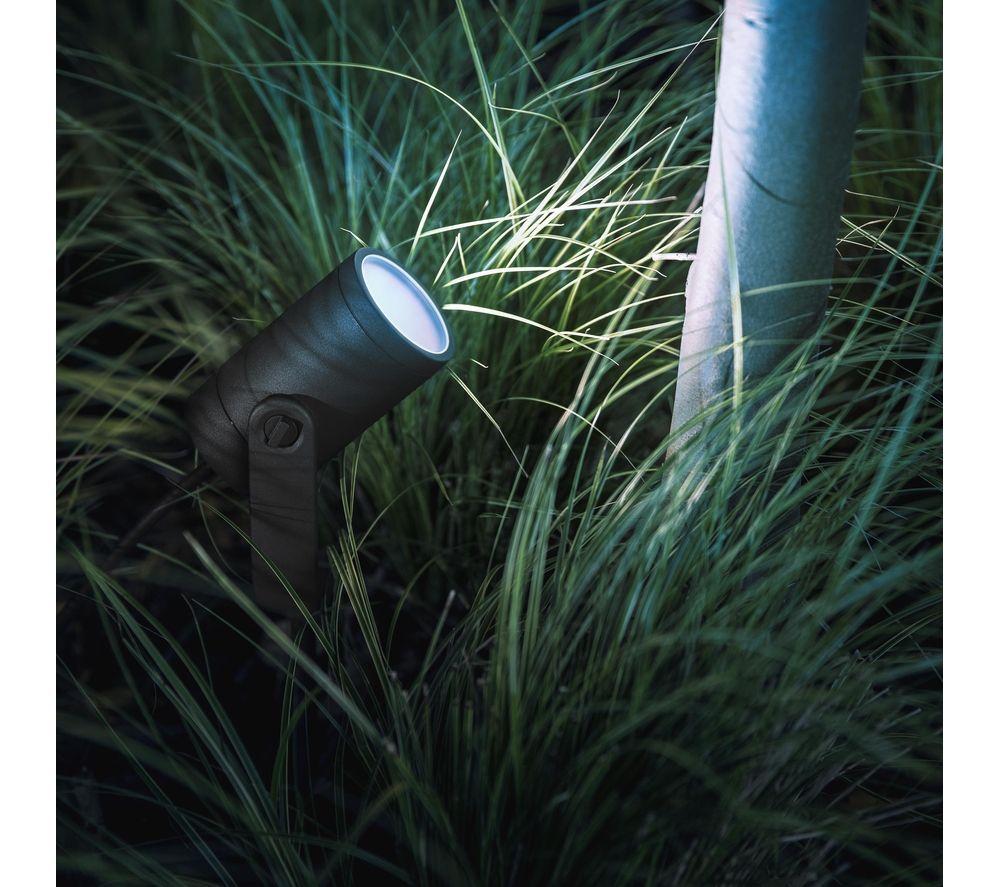 PHILIPS HUE Lily White & Colour Ambiance Smart Outdoor LED Spotlight Extension - Black image number 10 of 11