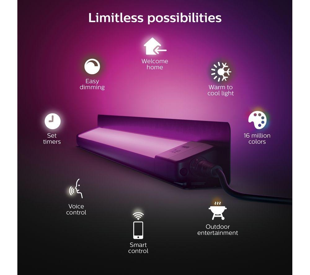 PHILIPS HUE Amarant White & Colour Ambiance LED Smart Outdoor Light - Black image number 2 of 8