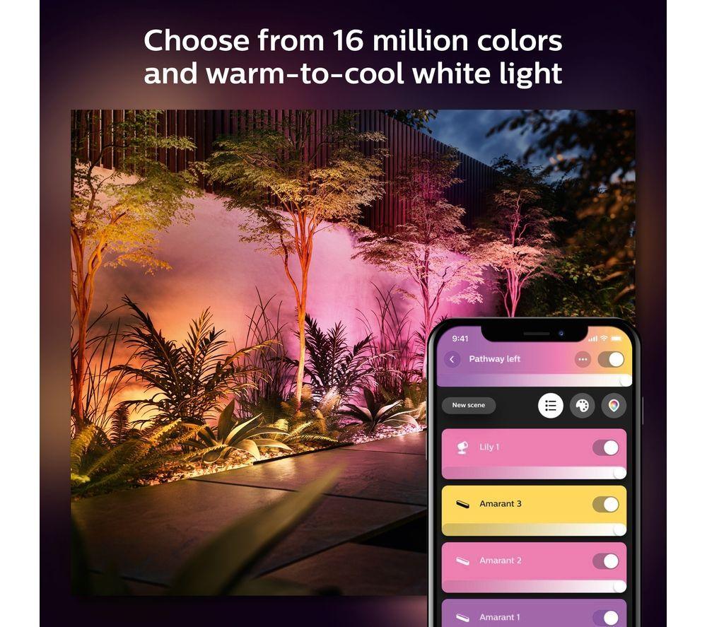 PHILIPS HUE Amarant White & Colour Ambiance LED Smart Outdoor Light - Black image number 4 of 8