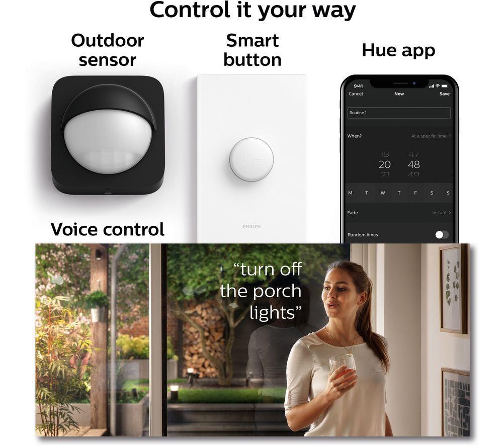 PHILIPS HUE Amarant White & Colour Ambiance LED Smart Outdoor Light - Black image number 5 of 8