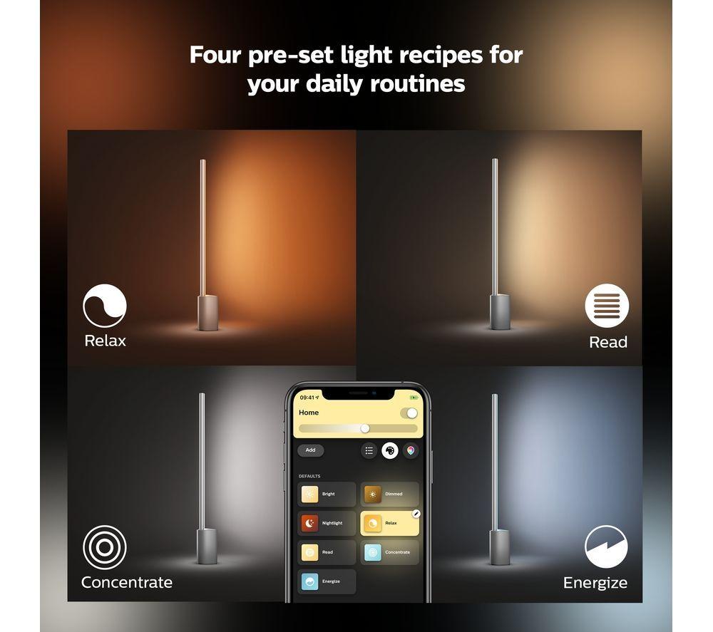 PHILIPS HUE Signe Gradient White & Colour Ambiance Smart LED Table Lamp - White image number 5 of 10