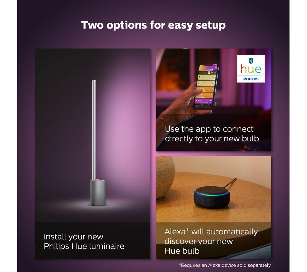 PHILIPS HUE Signe Gradient White & Colour Ambiance Smart LED Table Lamp - White image number 8 of 10