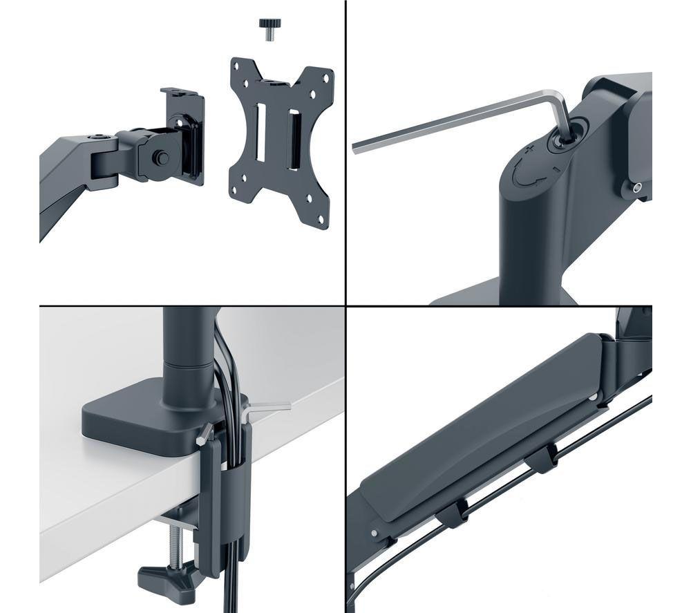 LEITZ Leitz Ergo Space Saving Single Monitor Arm Grey image number 4 of 7