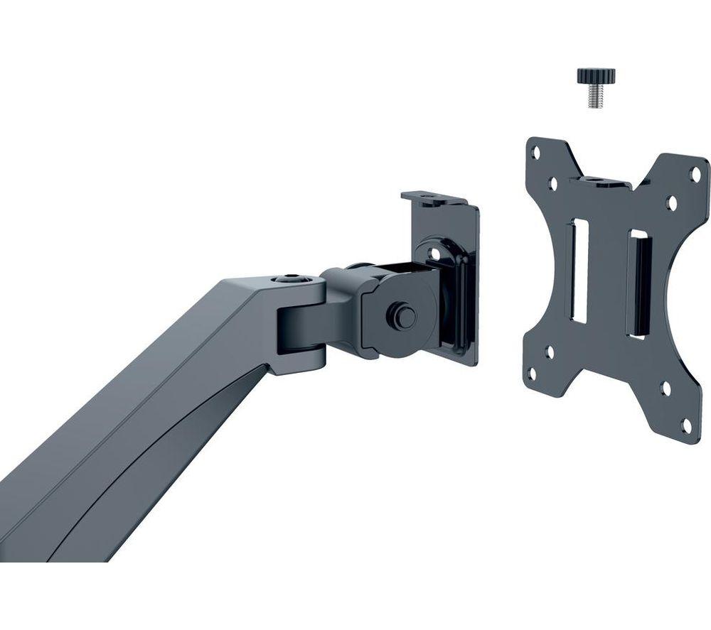 LEITZ Ergo Dual Arm Tilt & Swivel 17-32" Monitor Desk Mount Grey image number 3 of 9