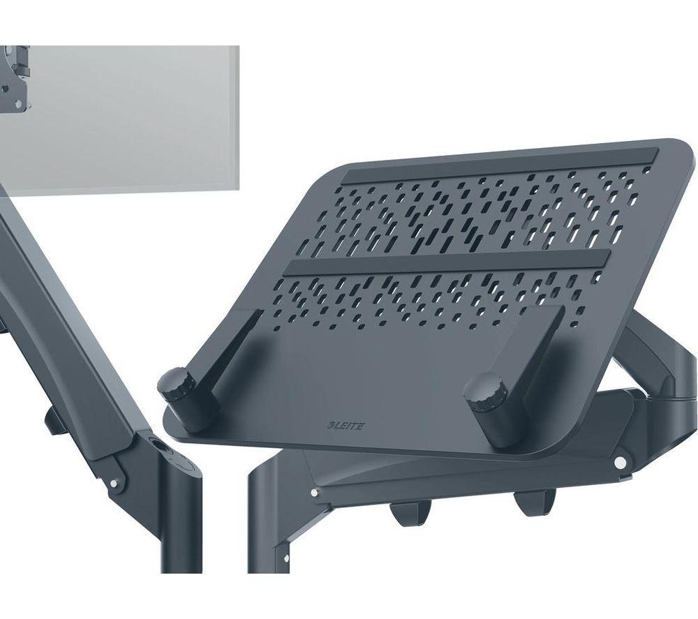 LEITZ Ergo Space Saving Dual Arm Tilt & Swivel 17-32" Monitor and 13-17" Laptop Desk Mount image number 5 of 9
