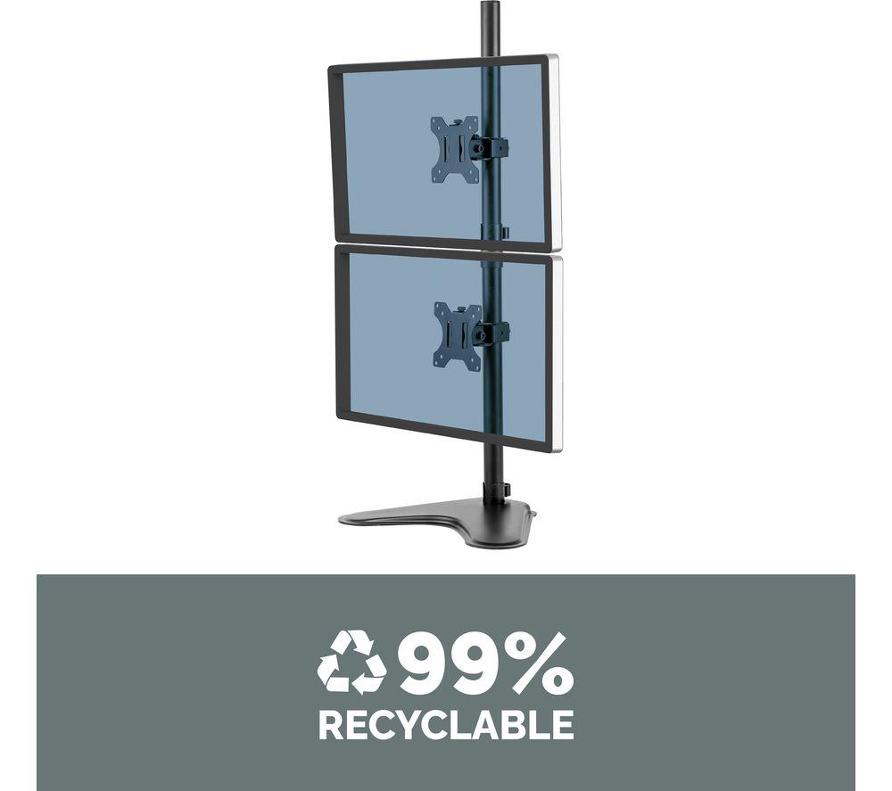 FELLOWES Seasa Dual Arm Full Motion 32" Monitor Stand - Black image number 5 of 5