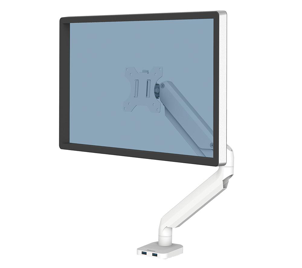 FELLOWES Platinum Series Single Arm Tilt & Swivel 27" Monitor Desk Mount review