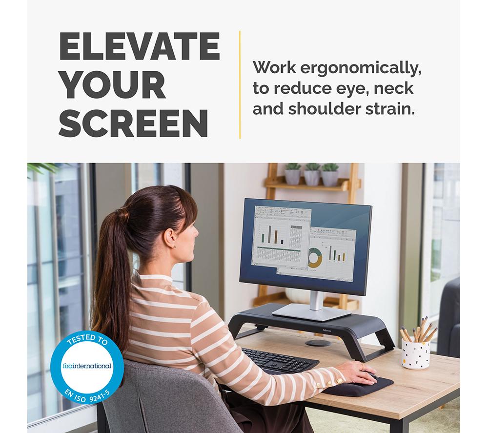 FELLOWES Hana LT Monitor Stand - Black image number 2 of 8