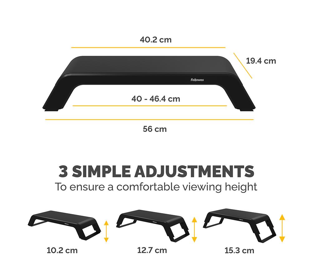 FELLOWES Hana LT Monitor Stand - Black image number 4 of 8