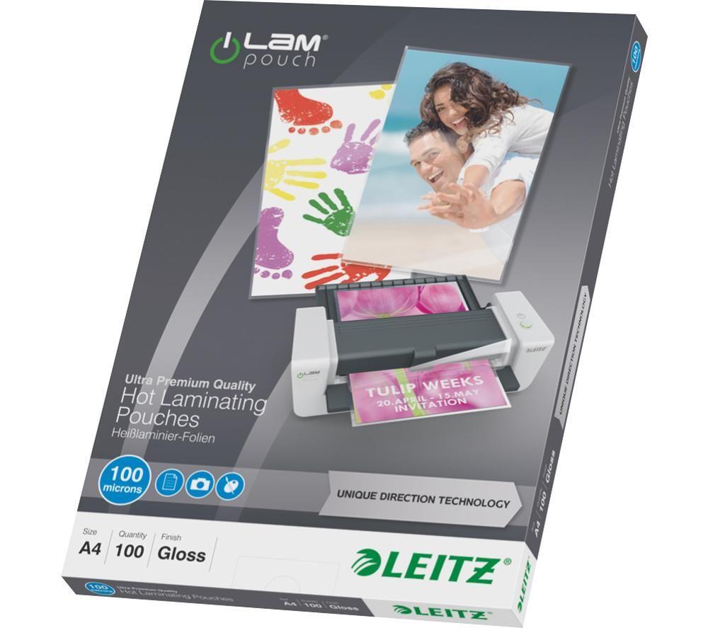 LEITZ iLAM 74800000 100 Micron A4 Laminating Pouches - Pack of 100 image number 4 of 4