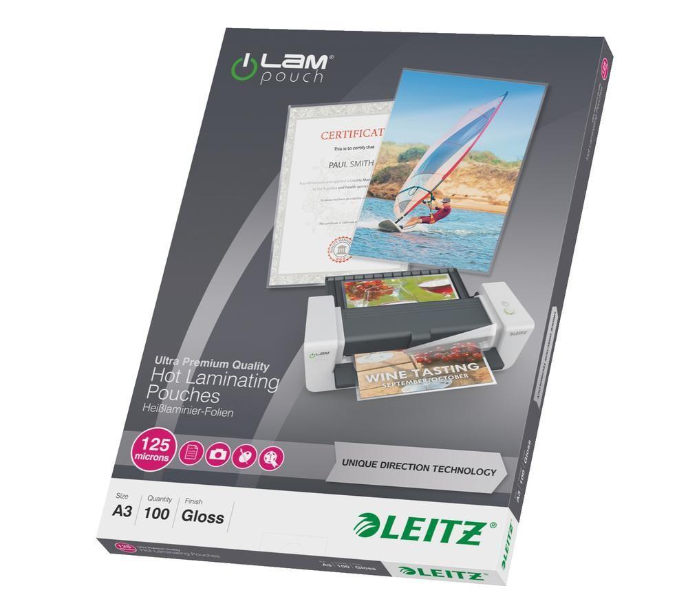 LEITZ iLAM 74880000 125 Micron A3 Laminating Pouches - Pack of 100 image number 4 of 4