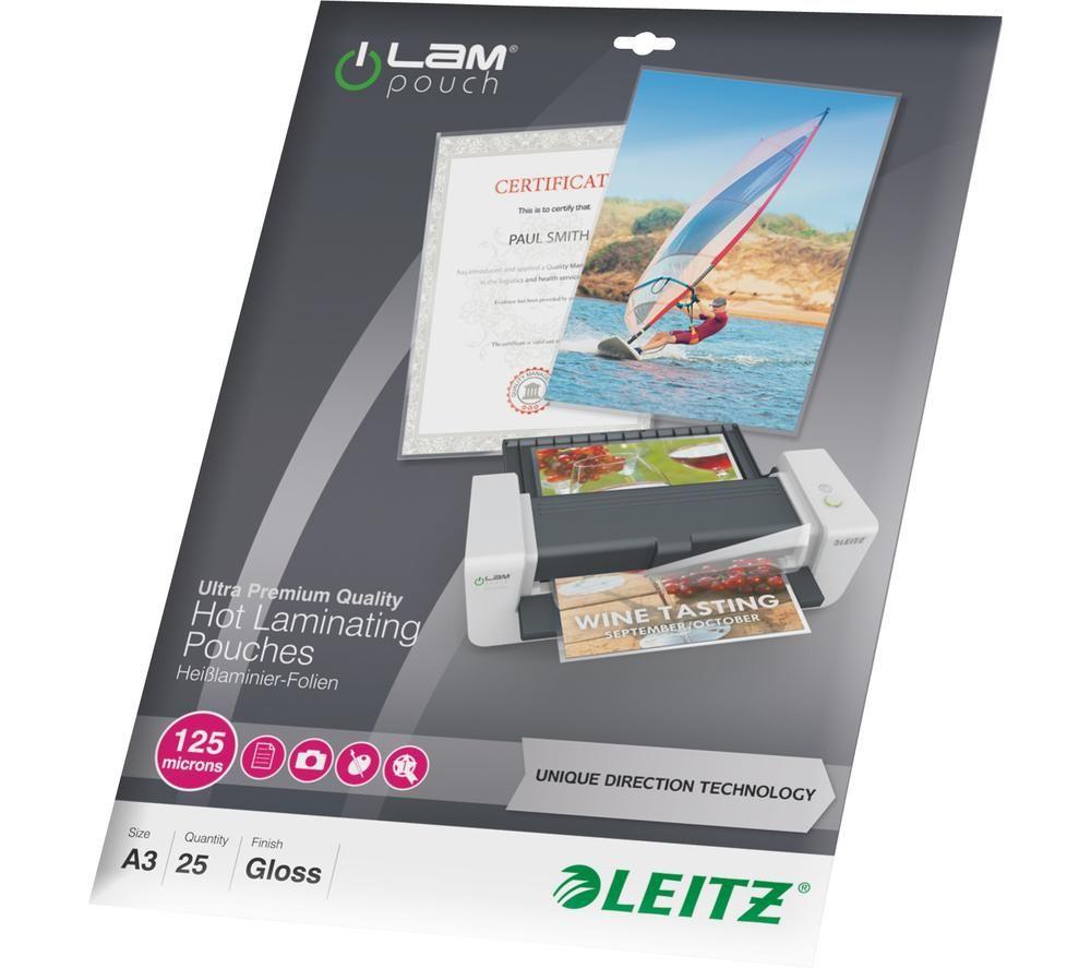 LEITZ iLAM 74890000 125 Micron A3 Laminating Pouches - Pack of 25 image number 4 of 4