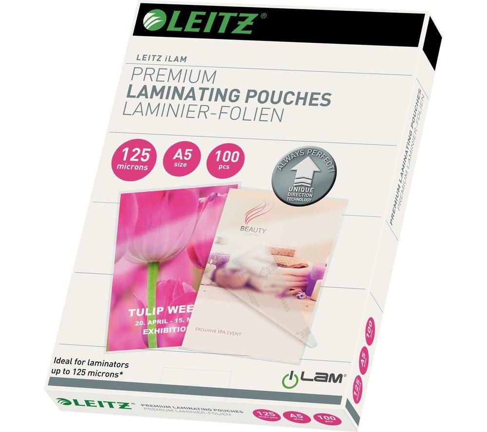 LEITZ iLAM 74930000 125 Micron A5 Laminating Pouches - Pack of 100
