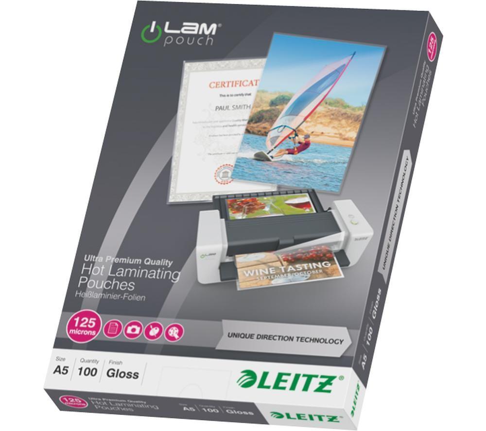 LEITZ iLAM 74930000 125 Micron A5 Laminating Pouches - Pack of 100 image number 2 of 4