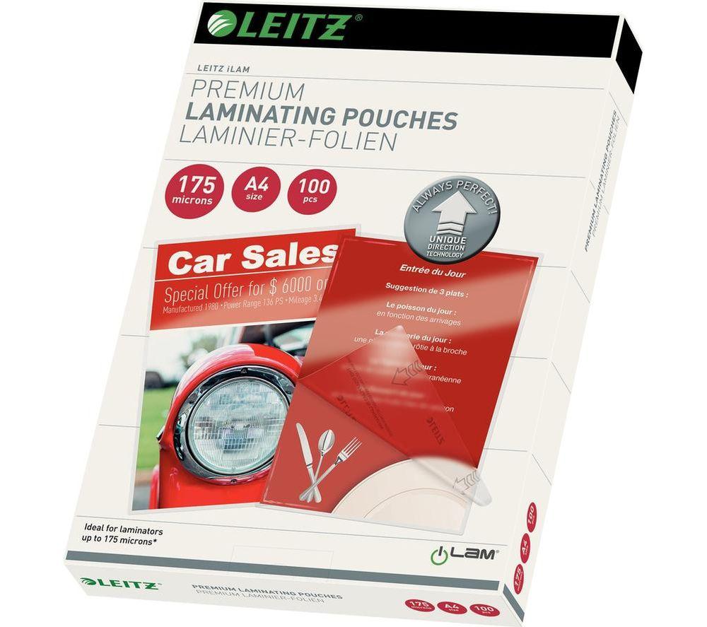 Leitz Ilam 74830000 175 Micron A4 Laminating Pouches - Pack Of 100