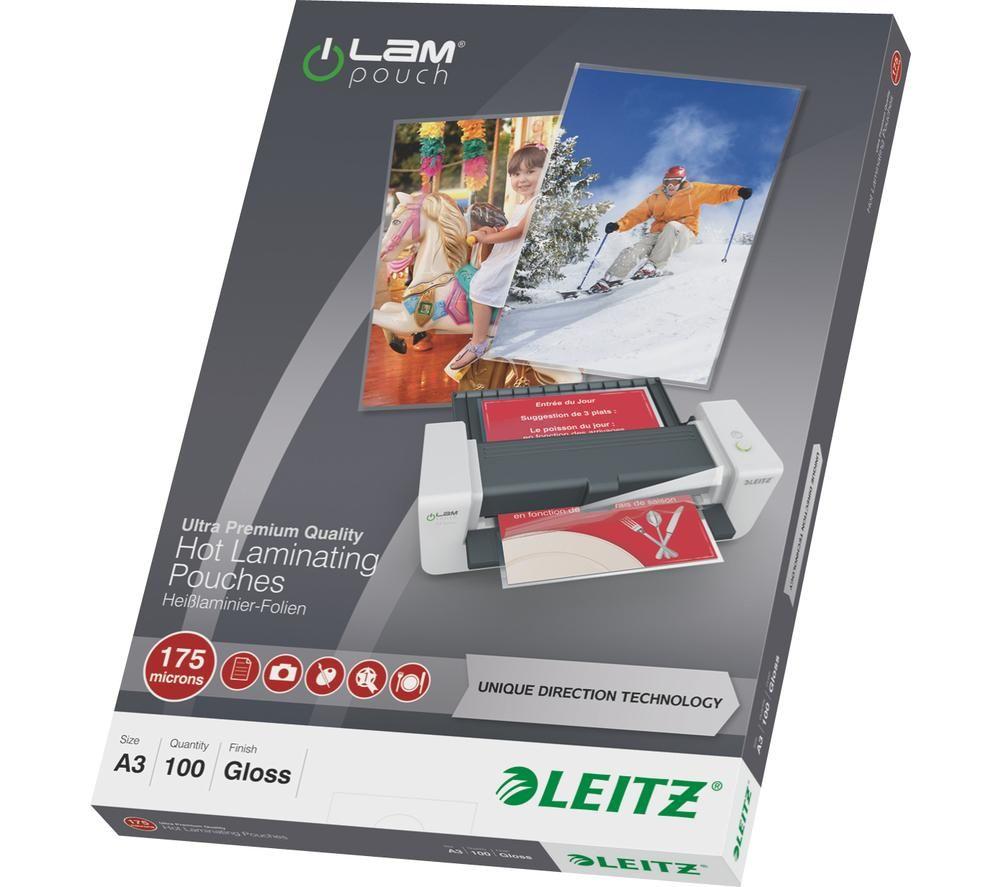 LEITZ iLAM 74900000 175 Micron A3 Laminating Pouches - Pack of 100 image number 5 of 5
