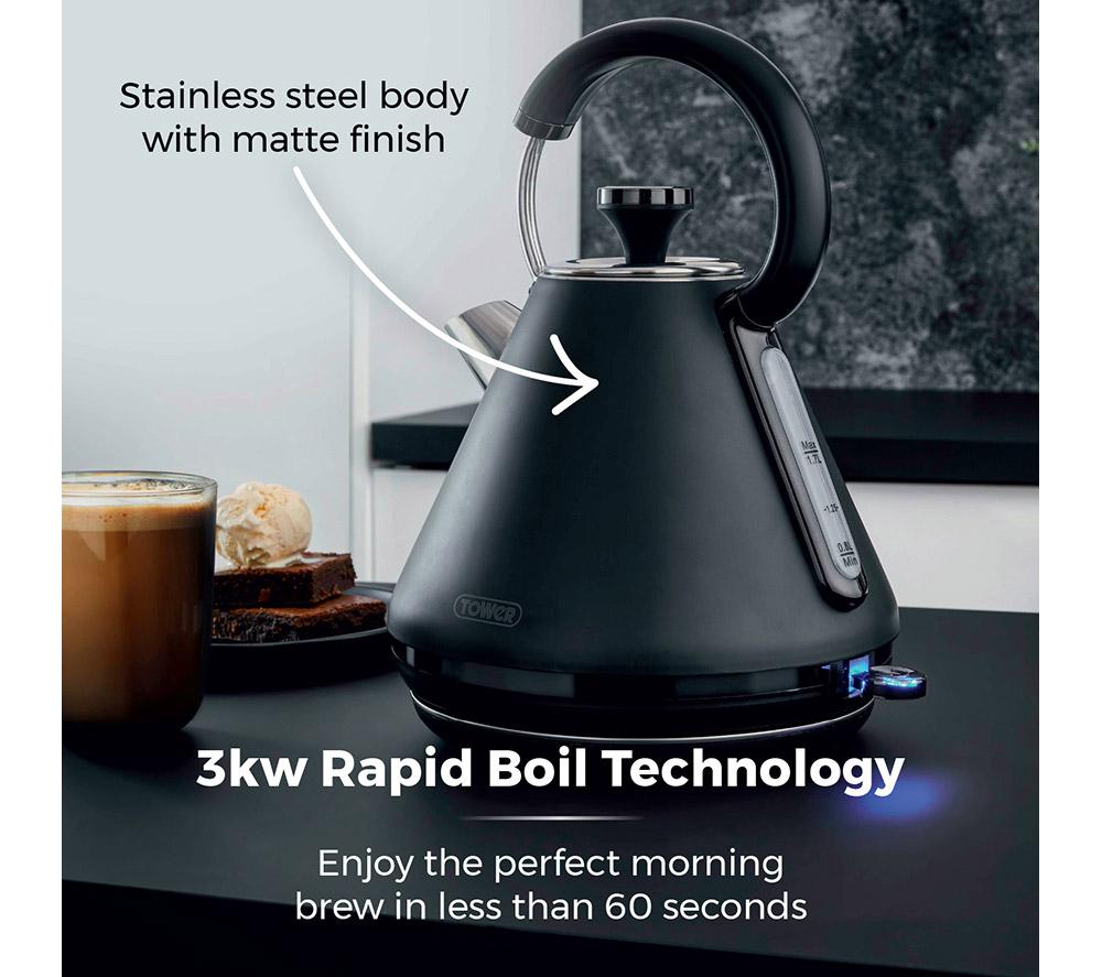 TOWER Sera T10079BLK Traditional Kettle - Black image number 3 of 9