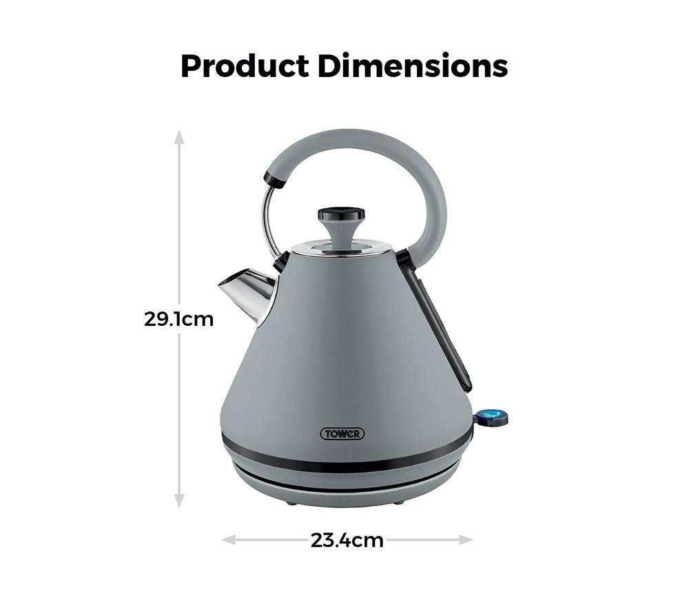 TOWER Sera T10079GRY Traditional Kettle - Grey image number 6 of 9
