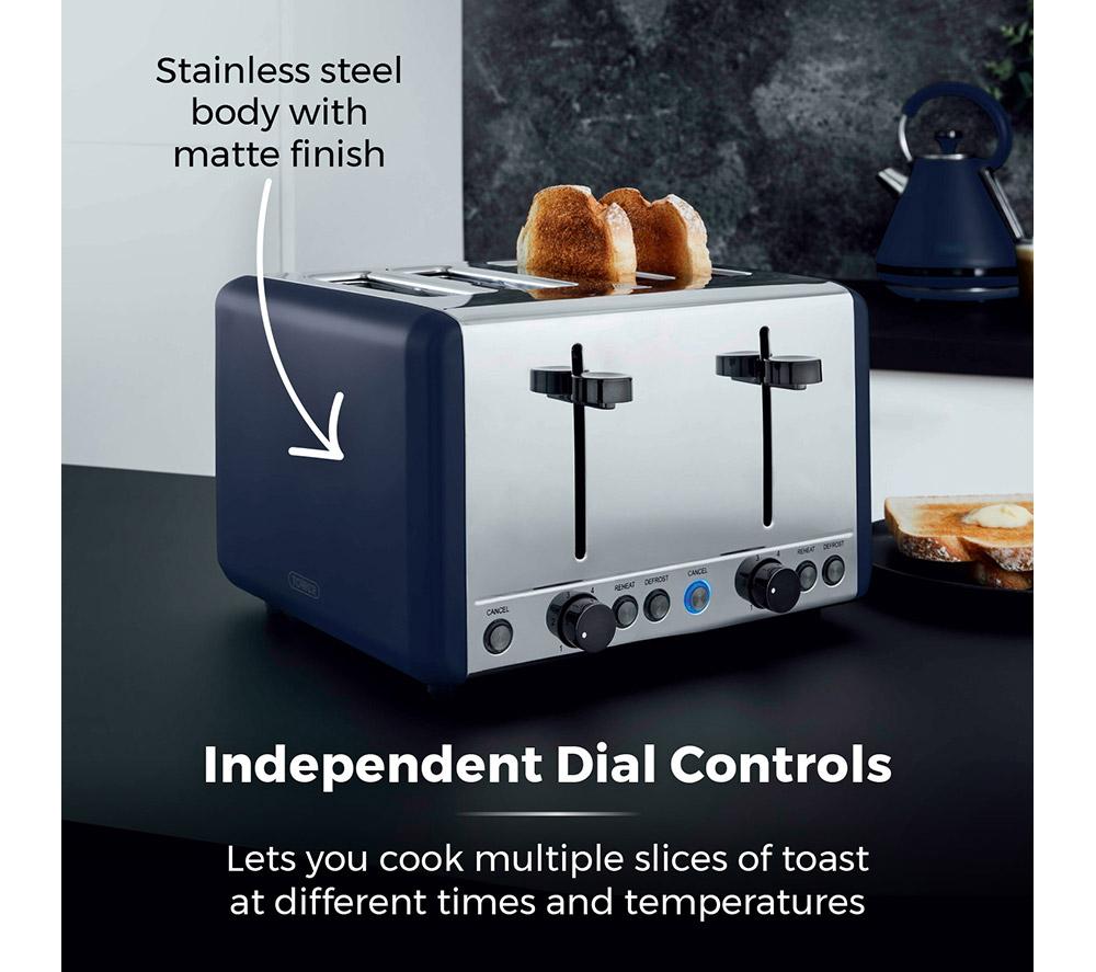TOWER Sera T20086MNB 4-Slice Toaster - Blue image number 5 of 9