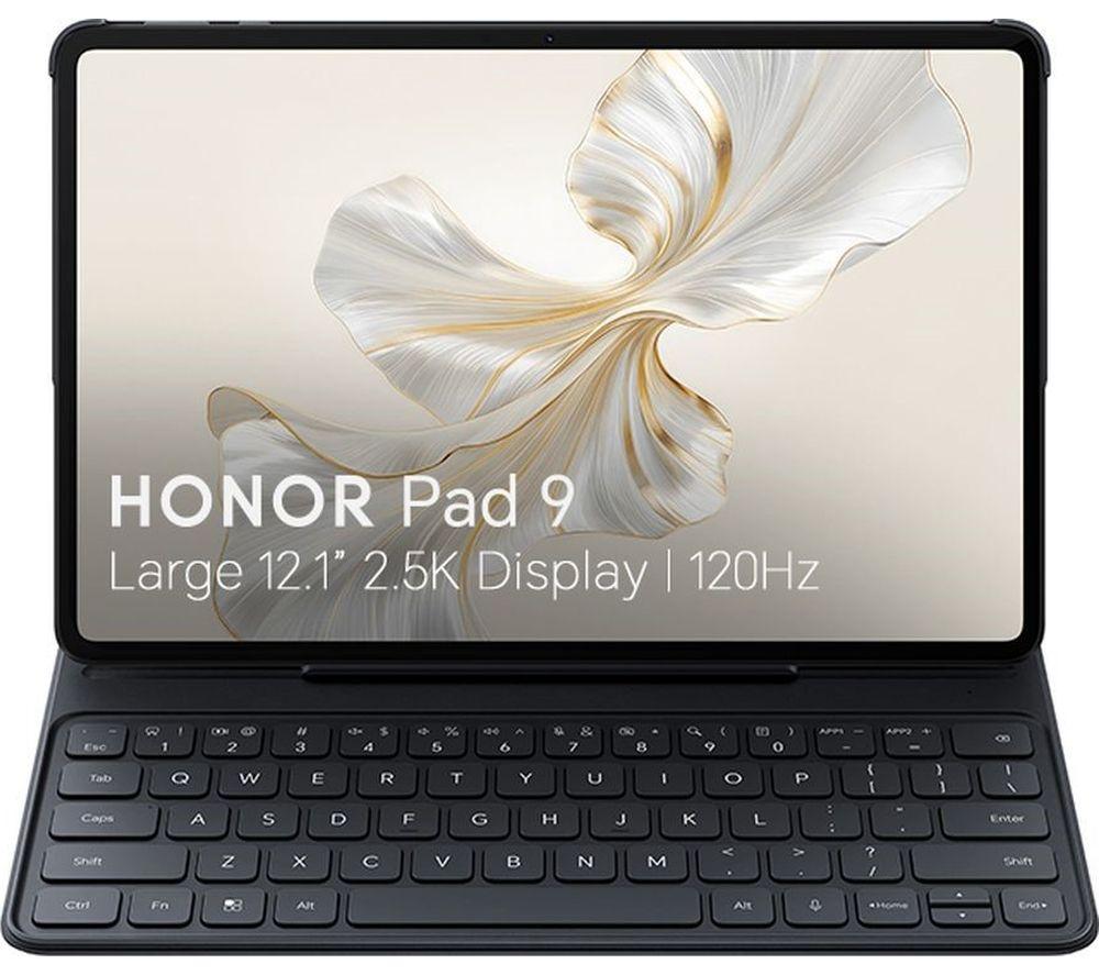 HONOR Pad 9 12.1 Tablet with Keyboard - 256 GB, Space Grey, Silver/Grey