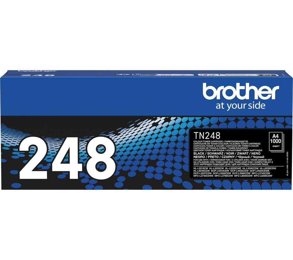 BROTHER TN-248BK Toner Cartridge, Black, Single Pack, Standard Yield, Includes 1 x Toner Cartridge, Genuine Supplies