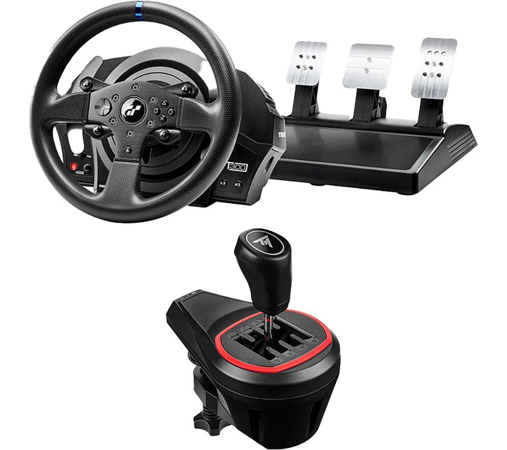 THRUSTMASTER T300RS GT Edition Racing Wheel & Pedals & TH8S Shifter Bundle