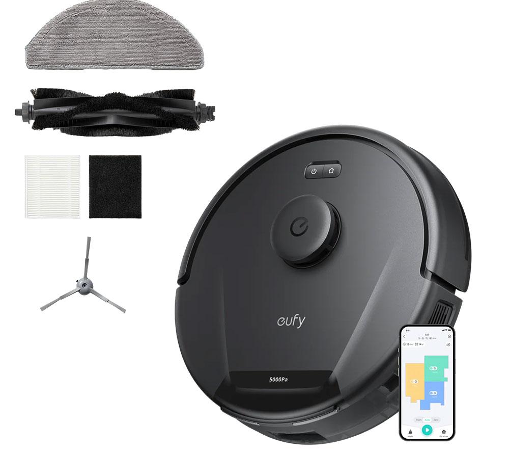 EUFY RoboVac L60 Hybrid Robot Vacuum Cleaner - Black, Black