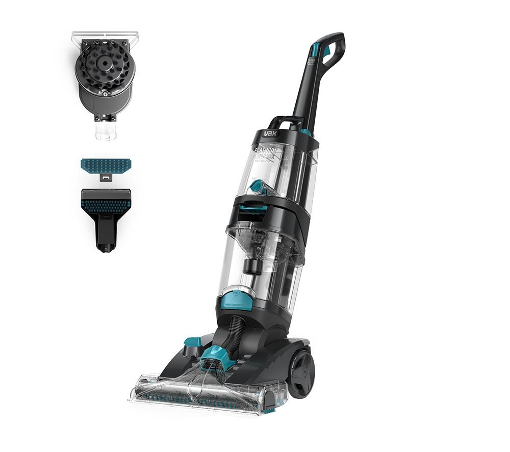 VAX Platinum Power Max Pet-Design Upright Carpet Cleaner - Black & Teal, Blue,Black