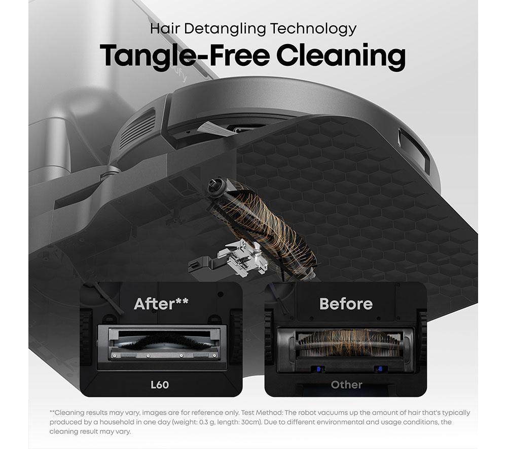 EUFY L60 Hybrid Robot Vacuum Cleaner & Mop with Self-Empty Station - Black image number 3 of 9