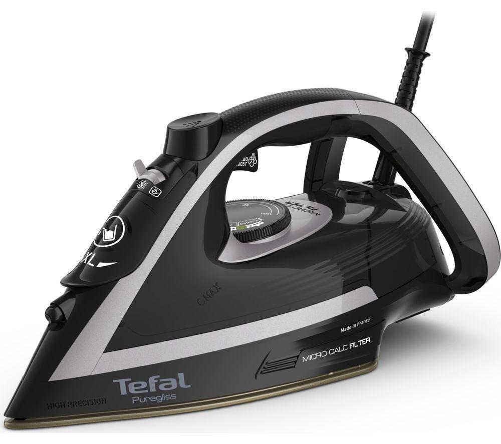 TEFAL Puregliss FV8062G0 Steam Iron - Black & Blue