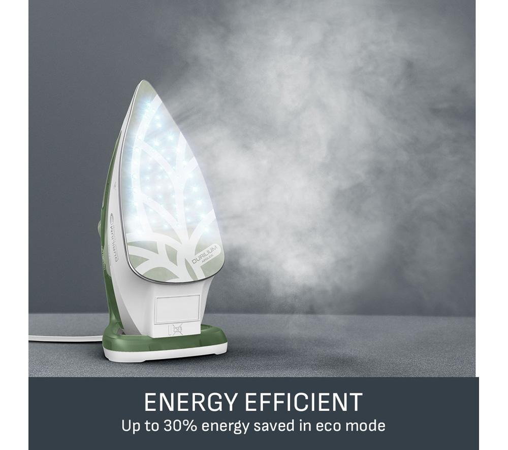 TEFAL Easygliss Eco FV5781 Steam Iron - White & Green image number 5 of 9