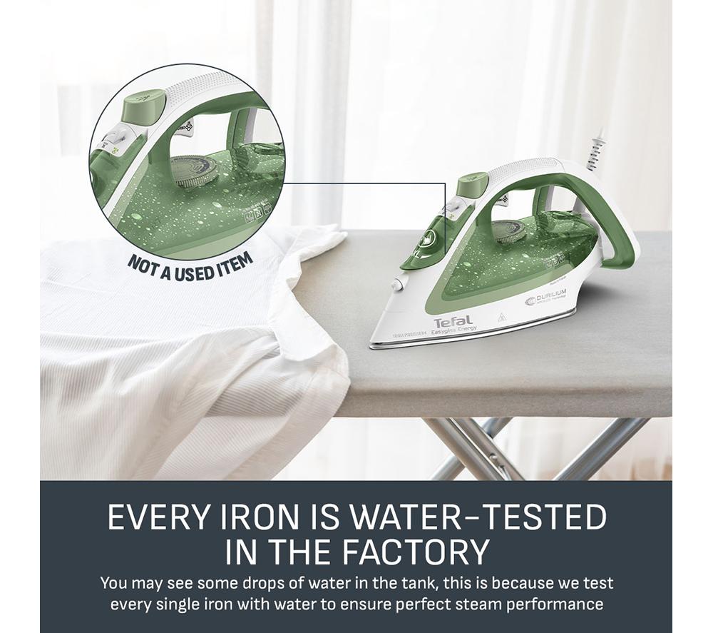 TEFAL Easygliss Eco FV5781 Steam Iron - White & Green image number 9 of 9