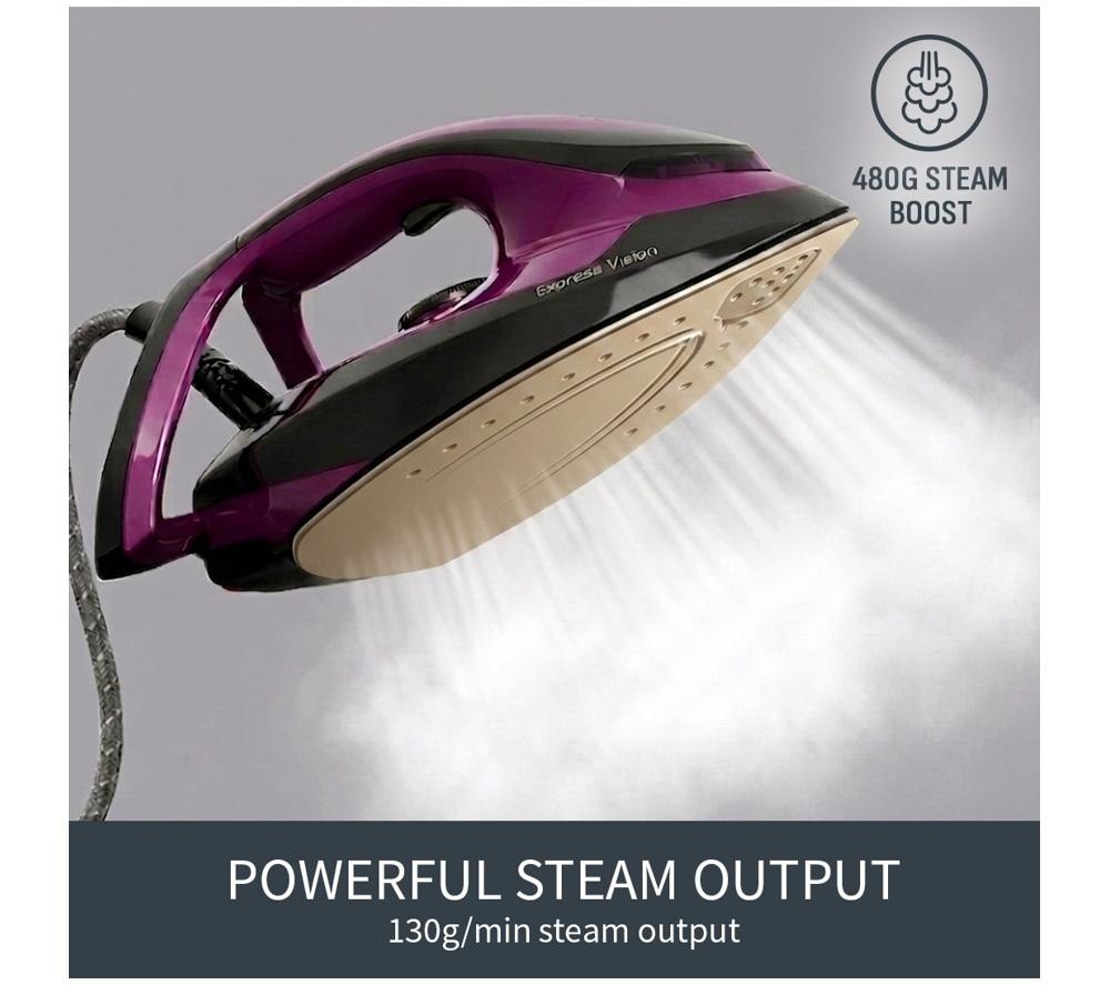 TEFAL Express Vision SV8154 Steam Generator Iron - Black & Purple image number 3 of 11