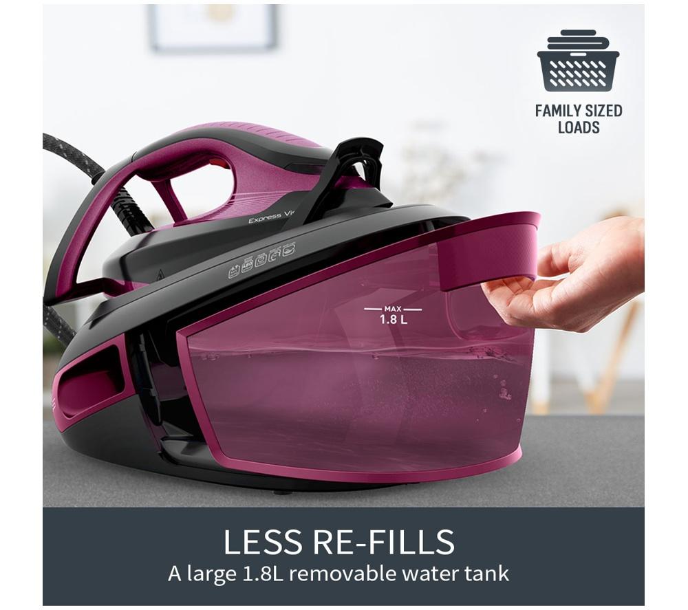 TEFAL Express Vision SV8154 Steam Generator Iron - Black & Purple image number 6 of 11