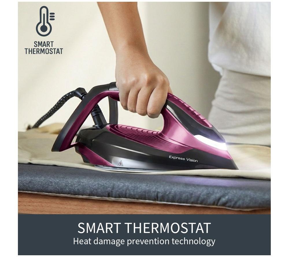 TEFAL Express Vision SV8154 Steam Generator Iron - Black & Purple image number 10 of 11