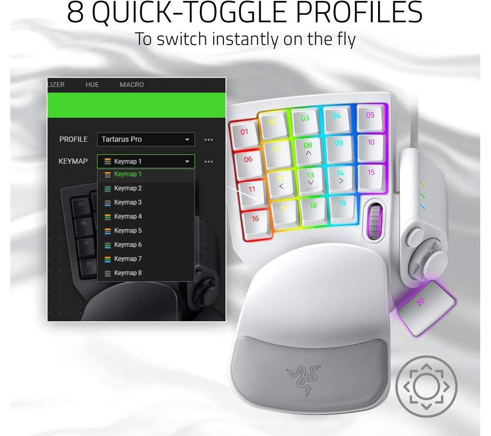 Buy RAZER Tartarus Pro Gaming Keypad - White | Currys