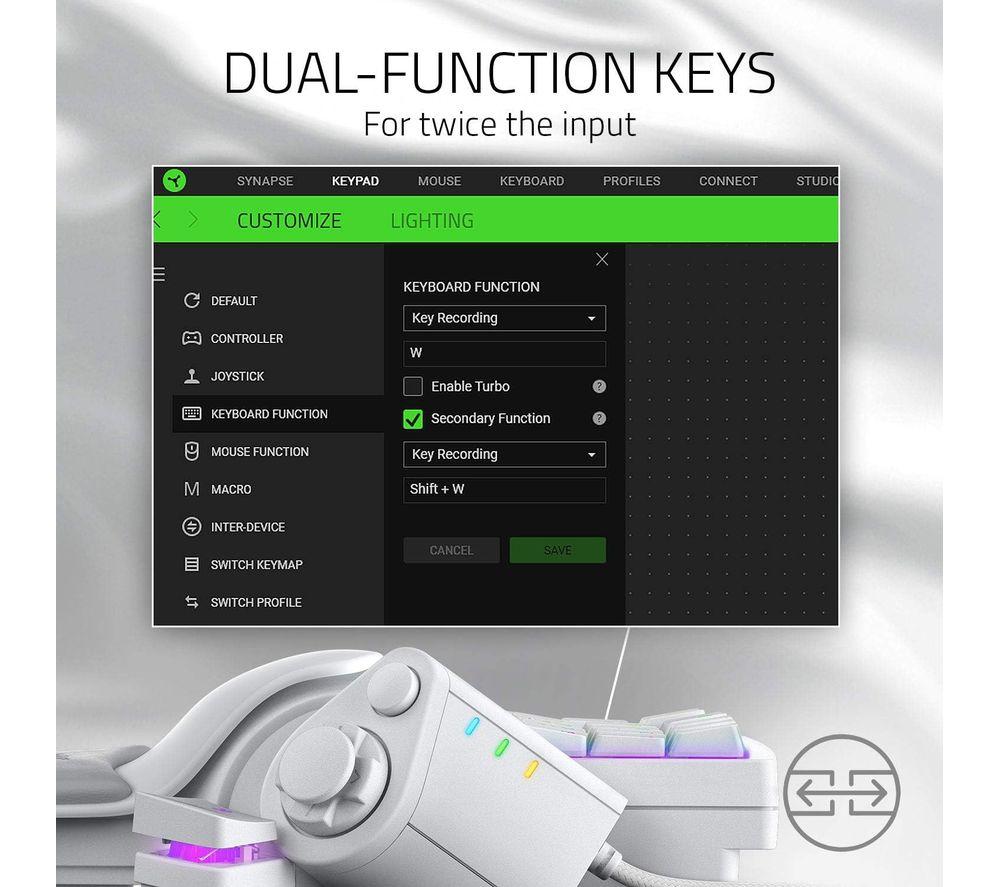 Buy RAZER Tartarus Pro Gaming Keypad - White | Currys