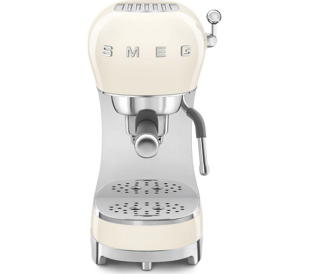 SMEG ECF02CRUK Coffee Machine - Cream, Cream