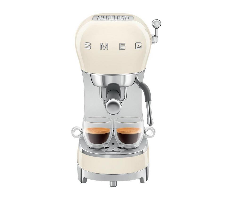 SMEG ECF02CRUK Coffee Machine - Cream