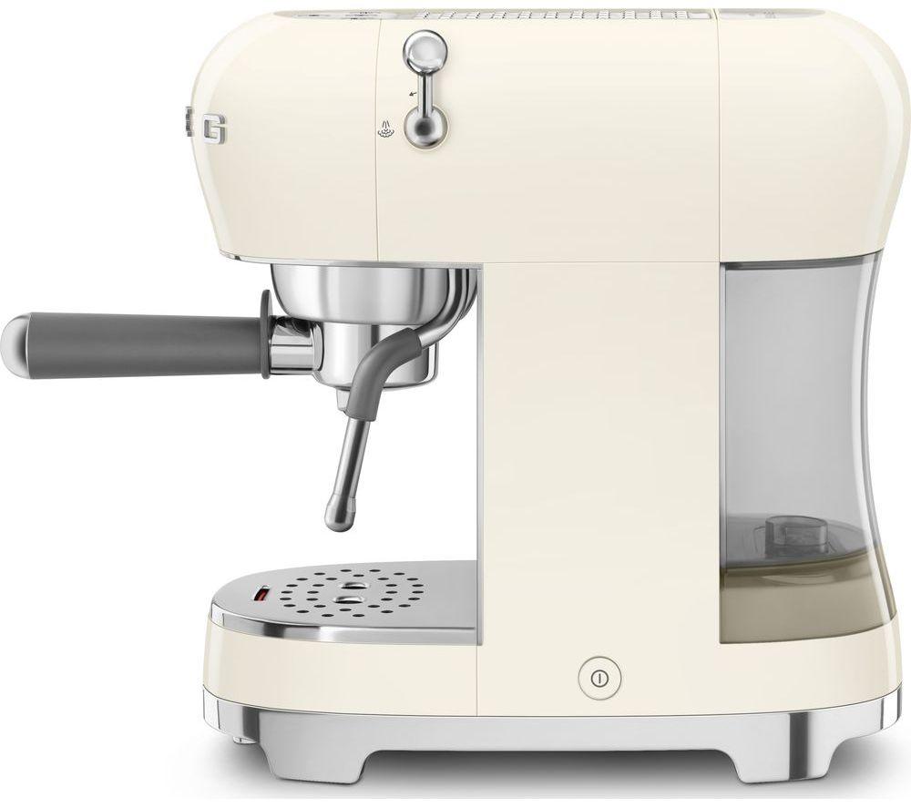 SMEG ECF02CRUK Coffee Machine - Cream image number 2 of 3