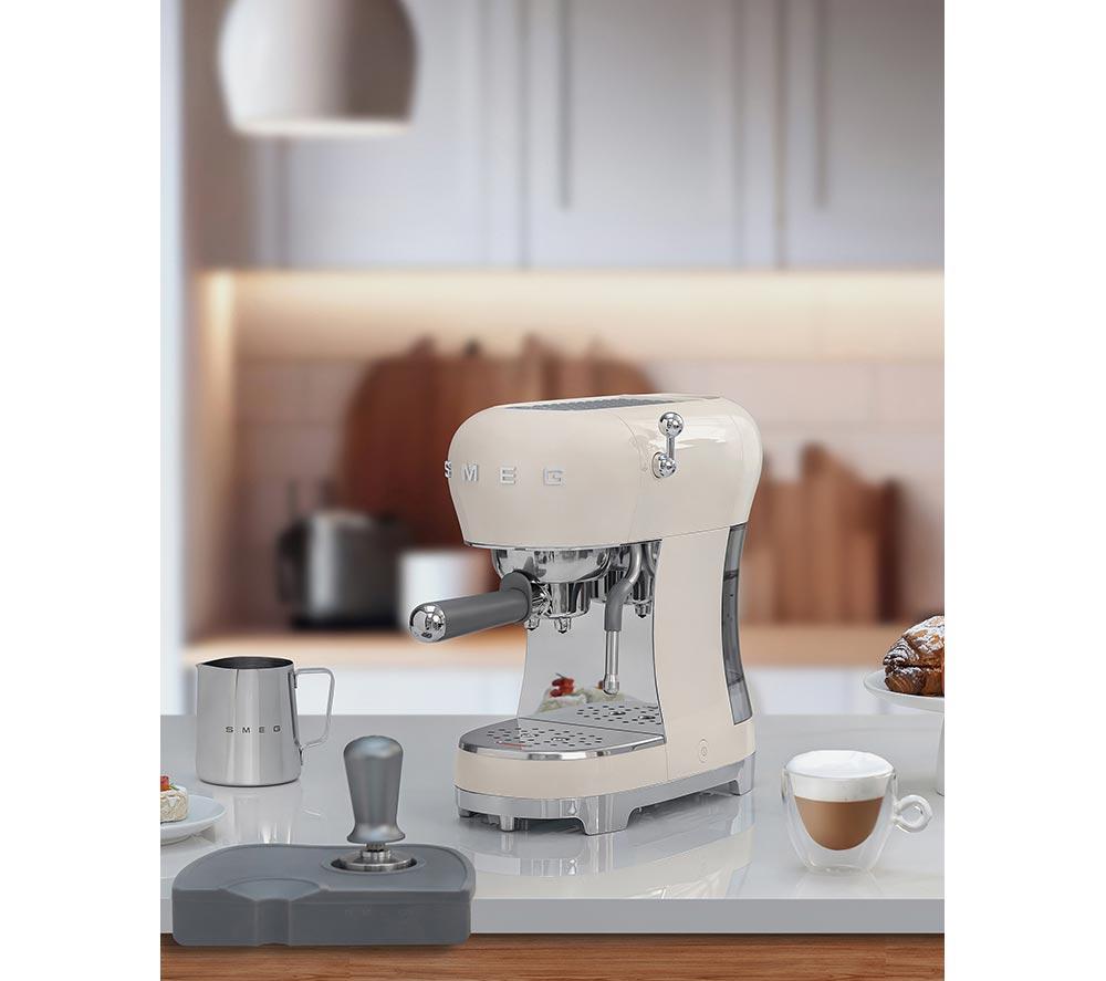 SMEG ECF02CRUK Coffee Machine - Cream image number 5 of 5