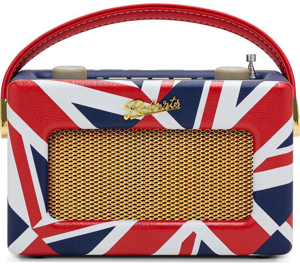 ROBERTS Revival Uno BT Portable DABﱓ Retro Bluetooth Radio - Union Jack, Patterned